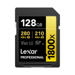 Lexar GOLD Series 128GB Professional 1800x UHS-II SDXC Memory Card