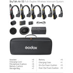 Godox SkyTalk Air 5S 5-Person Full-Duplex Wireless Intercom Headset System
