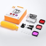 K&F Concept Waterproof Case with Dive Filters Compatible with GoPro Hero 13/12/11/10/9 Black, Protective Underwater Dive Housing Case Accessories Kit