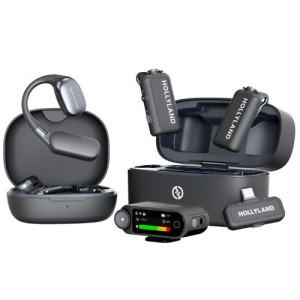 Hollyland Lark MAX 2 Ultimate Combo Wireless Microphone With OWS Monitor Earphones